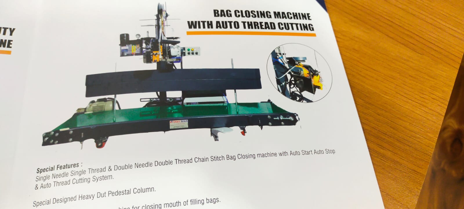 Smart Stitch Auto Thread Cutting Bag Closer System — automated industrial bag closing machine for PP HDPE jute paper bags